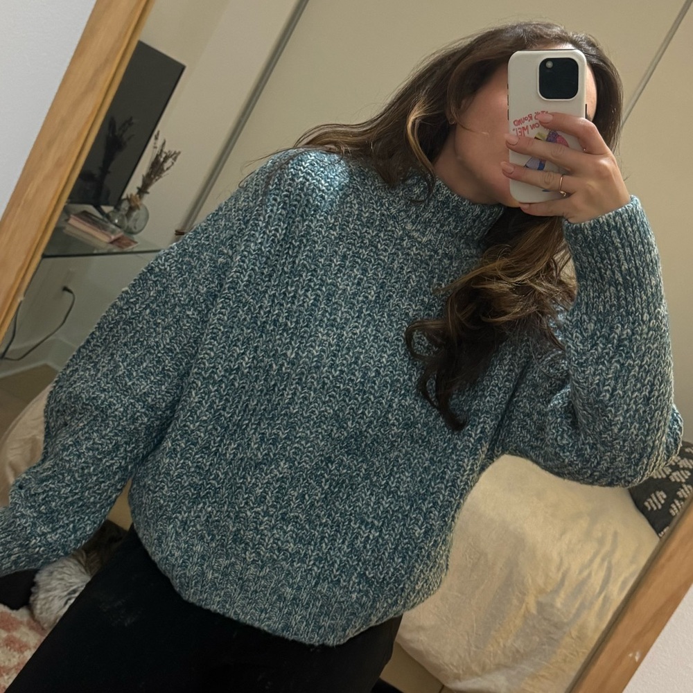 J.Crew blue heather sweater NWT